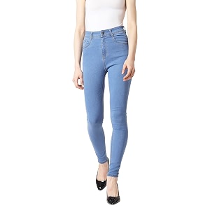 Miss Chase Womens Blue Skinny High Rise
