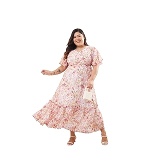 Miss Chase A Womens Bohemian V-Neck Flutter