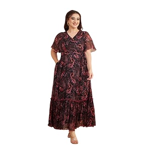 Miss Chase A Womens Bohemian V-Neck Flutter
