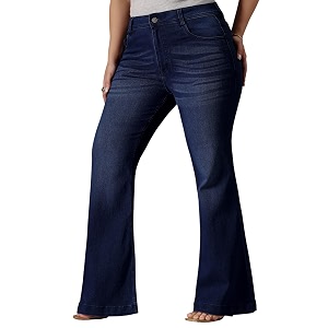 miss chase a women39s bootcut high rise regular stretchable denim jeans
