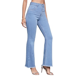 miss chase women39s bootcut high rise regular stretchable denim jeans