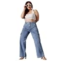 Miss Chase A+ Women's Bootcut High Rise Regular-Length Stretchable Denim Shaping Jeans