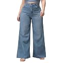 Miss Chase A+ Women's Bootcut High Rise Regular Length Stretchable Denim Jeans