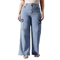 Miss Chase A+ Women's Bootcut High Rise Regular Length Stretchable Denim Jeans