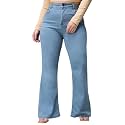 Miss Chase A+ Women's Bootcut High Rise Regular-Length Stretchable Denim Shaping Jeans
