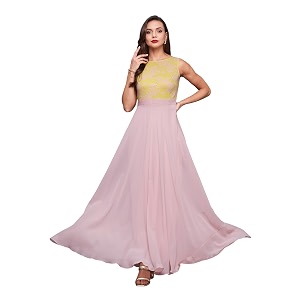 miss chase women39s brick red amp dusty green boat neck sleeveless self design lace overlaid regular dress