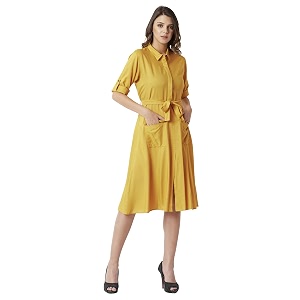 Miss Chase Womens Cotton Shirt Dress