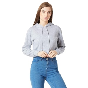 miss chase women39s solid round neck full sleeves hooded boxy crop sweatshirt mcaw17swt01-09-17-023greys