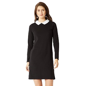 Miss Chase Womens Cotton Collared Shift Dress