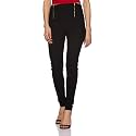 Miss Chase Women's Dark Grey Solid Slim Fit High Waist Jeggings with Zipper