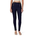 Miss Chase Women's Dark Grey Solid Slim Fit High Waist Jeggings with Zipper