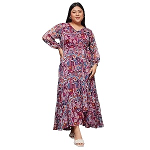 Miss Chase A Womens Floral Wrap Chiffon