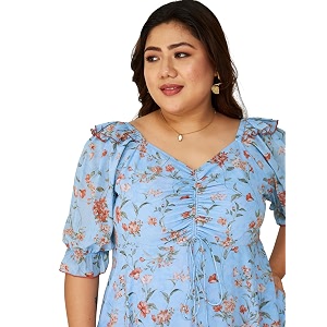 Miss Chase A Womens Floral Wrap Chiffon