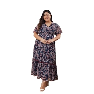 Miss Chase A Womens Floral Wrap Chiffon