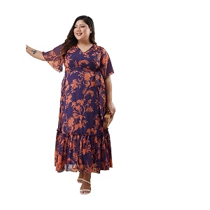 Miss Chase A Womens Floral Wrap Chiffon