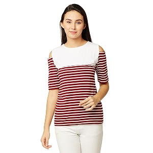 Miss Chase Womens Navy Blue and White