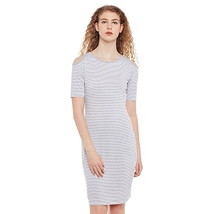 Miss Chase Womens Grey and White Round