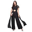 Miss Chase Women's Keyhole Neck Regular Sleeve Regular Length Jumpsuit with Pockets