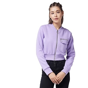 Miss Chase Womens Lavender Round Neck Full