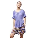 Miss Chase Women39s Lavender Round Neck Short