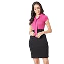 Miss Chase Women39s Magenta amp Black Collared