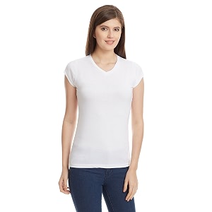 Miss Chase Womens Maroon Super Soft V-Neck
