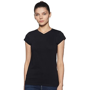 Miss Chase Womens Maroon Super Soft V-Neck