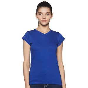 Miss Chase Womens Maroon Super Soft V-Neck