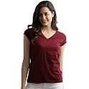 Miss Chase Women39s Maroon Super Soft V-Neck