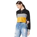 Miss Chase Women39s Multicolor Colorblock Crop Sweatshirt