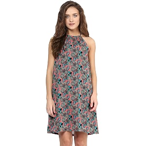Miss Chase Womens Multicolored Round Neck Sleeveless