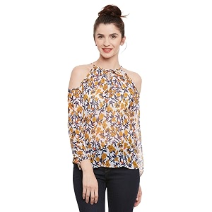 Miss Chase Womens Multicoloured Floral Round Neck