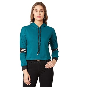 Miss Chase Womens Mustard Hooded Full Sleeves