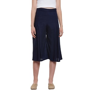 Miss Chase Womens Navy Blue Solid Knee