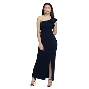 Miss Chase Womens Solid One Shoulder Sleeveless