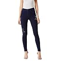 Miss Chase Women39s Navy Blue Skinny Embellished