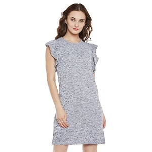 Miss Chase Womens Pink Ruffled Shift Dress