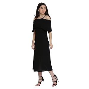 Miss Chase Womens Pink Off Shoulder Midi