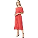 Miss Chase Women39s Pink Off Shoulder Midi