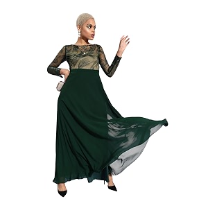 miss chase women39s round neck sleeve embellished fit flare maxi dress