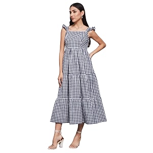 miss chase women39s round neck sleeveless polyester ruffled knee- length dress