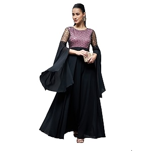 miss chase women39s round neck sleeve embellished fit flare maxi dress