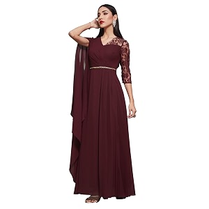 miss chase women39s round neck cap sleeves lace knee -long skater dress