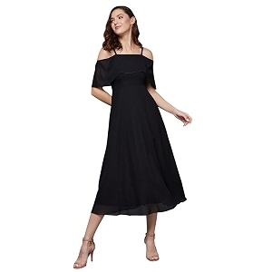 miss chase women39s round neck sleeveless polyester ruffled knee- length dress