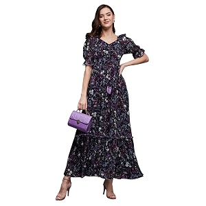 miss chase women39s round neck sleeveless polyester ruffled knee- length dress