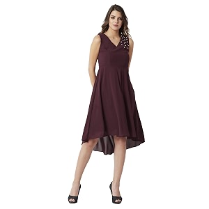Miss Chase Womens Round Neck Sleeveless Floral