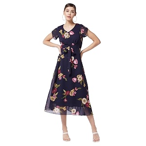 miss chase women39s round neck cap sleeves lace knee -long skater dress