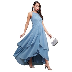 miss chase women39s round neck sleeve embellished fit flare maxi dress
