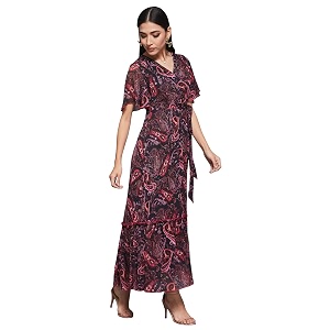 miss chase women39s round neck cap sleeves lace knee -long skater dress