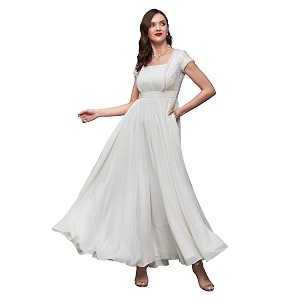 miss chase women39s round neck sleeve embellished fit flare maxi dress